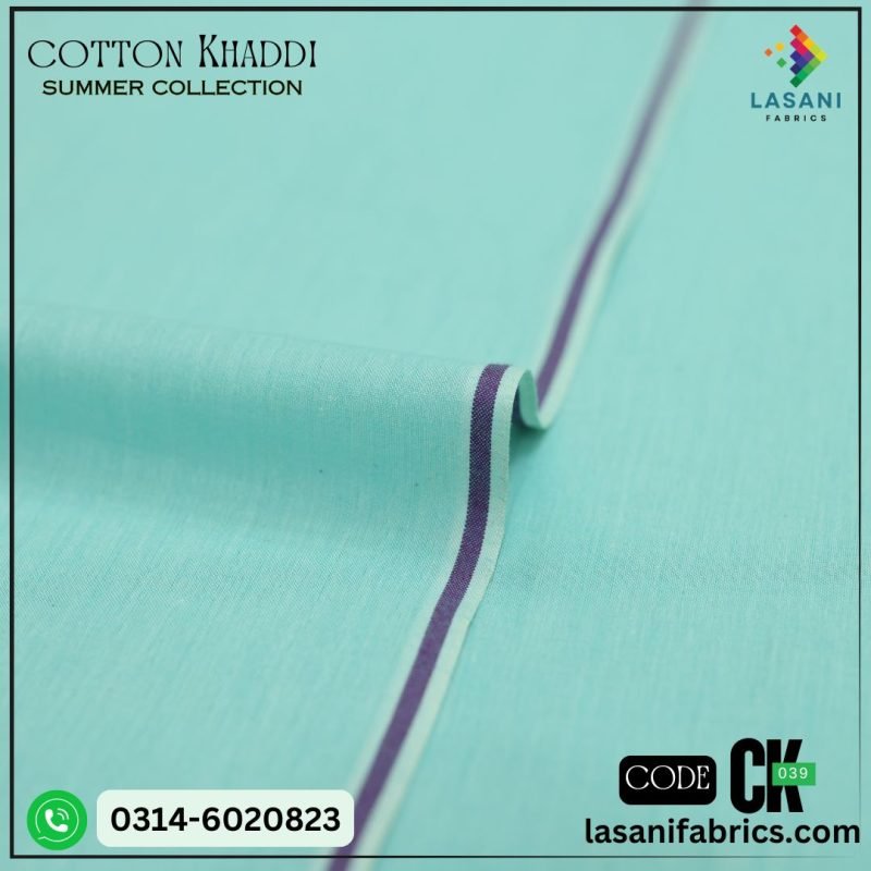 Cotton Khaddar - Ferozi -CK-39