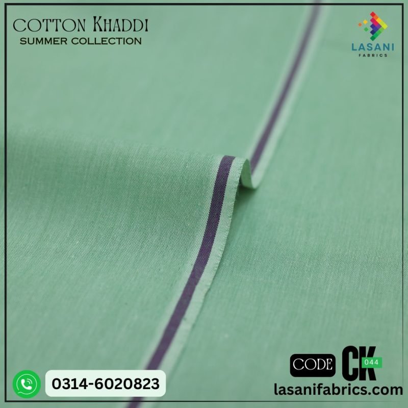 Cotton Khaddar - Parrot Green-CK-44