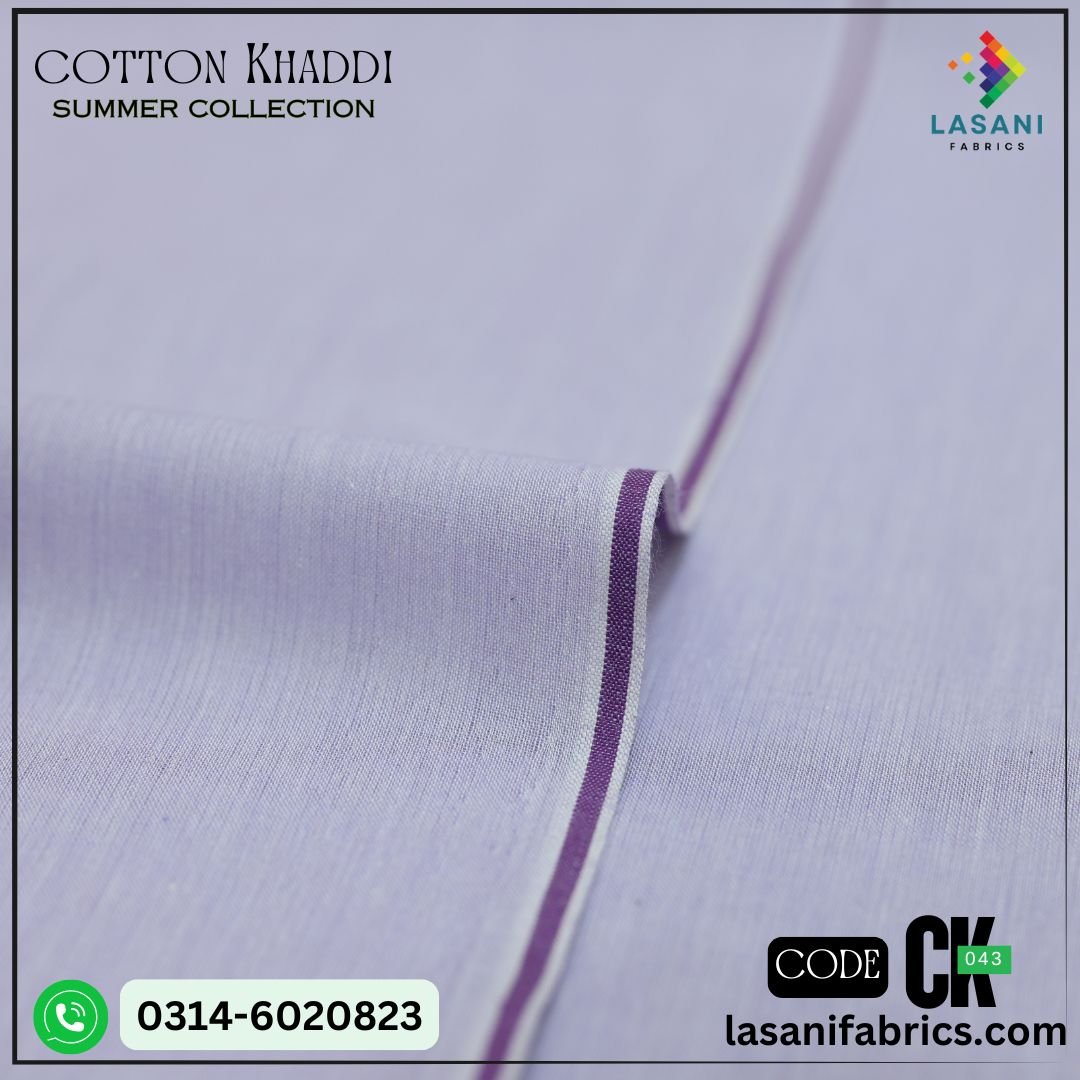 Purple CK Cotton Khaddar - Light Purple -CK-43