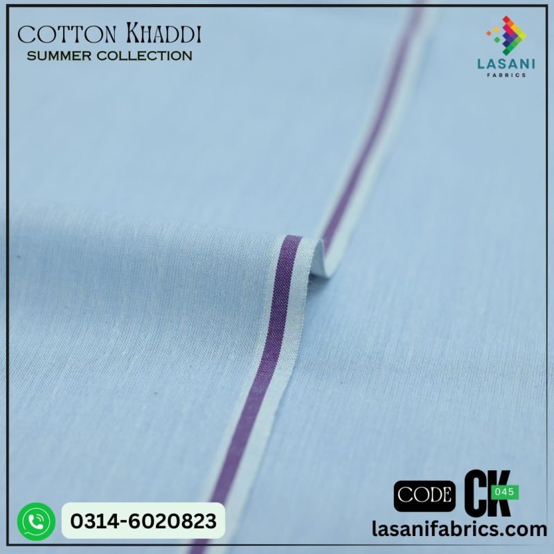 Cotton Khaddar - Sky Blue-CK-45
